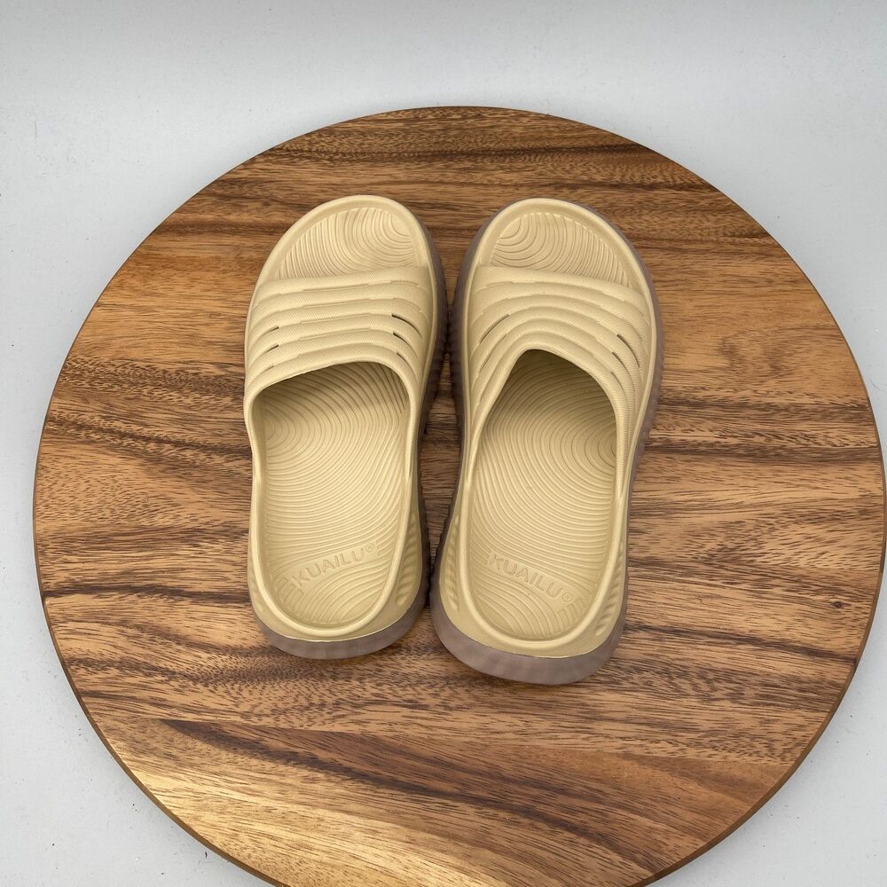 KuaiLu Sandals Womens Size 6 Beige Recovery Comfort Plantar Fasciitis Walking - Picture 5 of 9